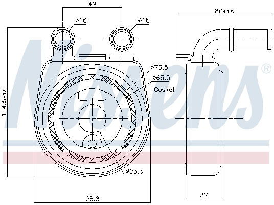 Oil Cooler, engine oil ** FIRST FIT ** 90701