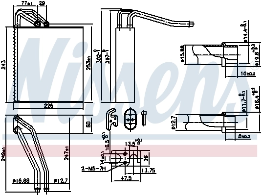 Evaporator, air conditioning 92376