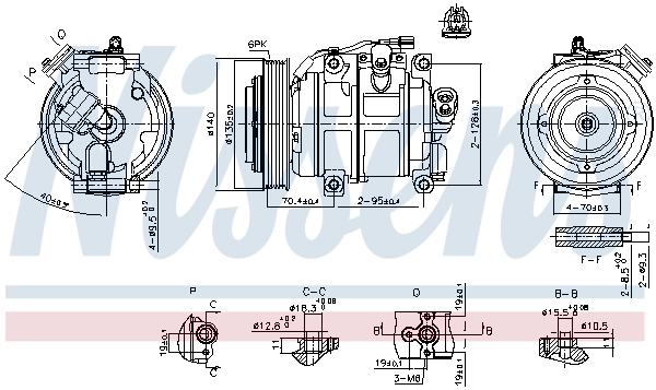 Compressor, air conditioning ** FIRST FIT ** 890904