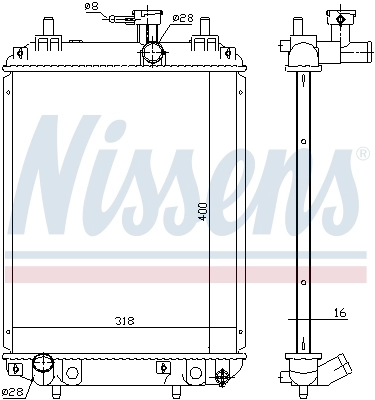 NISSENS 617549 Radiator, engine cooling