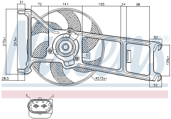 NISSENS 85023 Fan, engine cooling