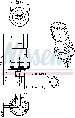 Pressure Switch, air conditioning ** FIRST FIT ** 301140