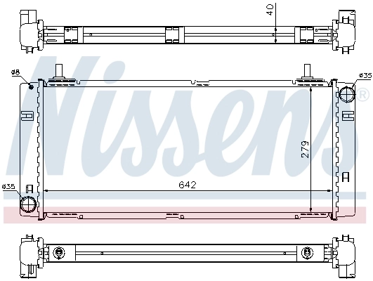 NISSENS 62358 Radiator, engine cooling