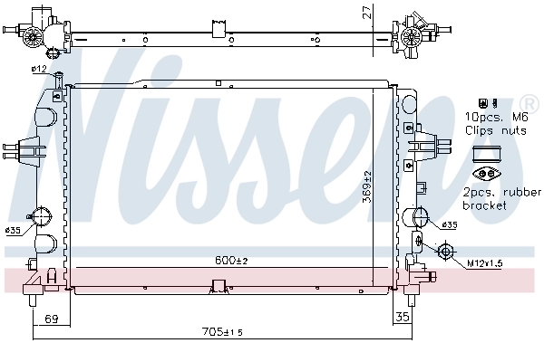 Radiator, engine cooling ** FIRST FIT ** 63121