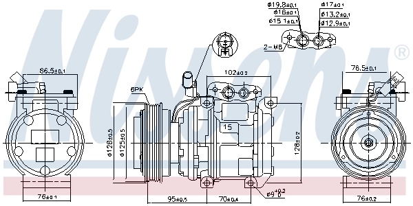 NISSENS 890233 Compressor, air conditioning