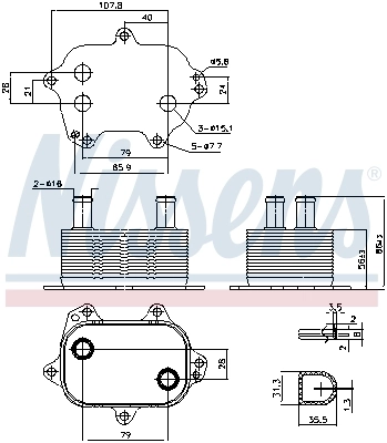Oil Cooler, engine oil ** FIRST FIT ** 91205