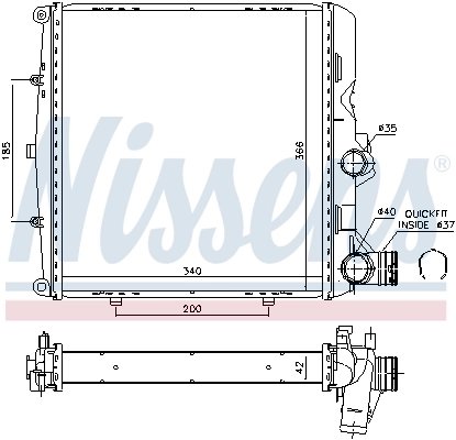 NISSENS 606448 Radiator, engine cooling