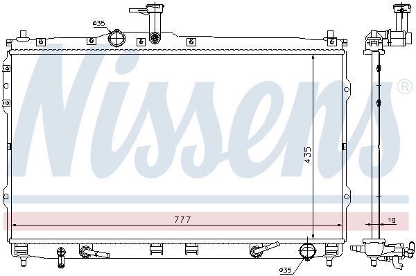 NISSENS 67474 Radiator, engine cooling
