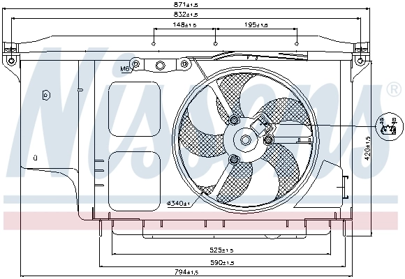 Fan, engine cooling 85007