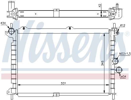 NISSENS 63089 Radiator, engine cooling