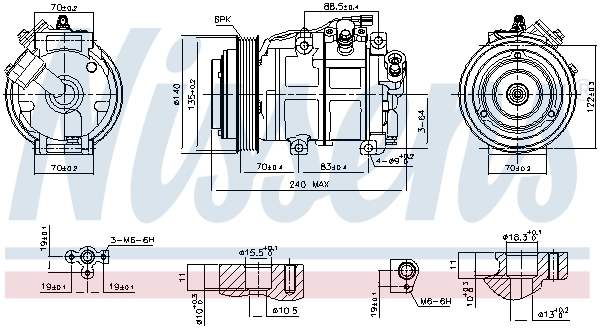 NISSENS 890881 Compressor, air conditioning