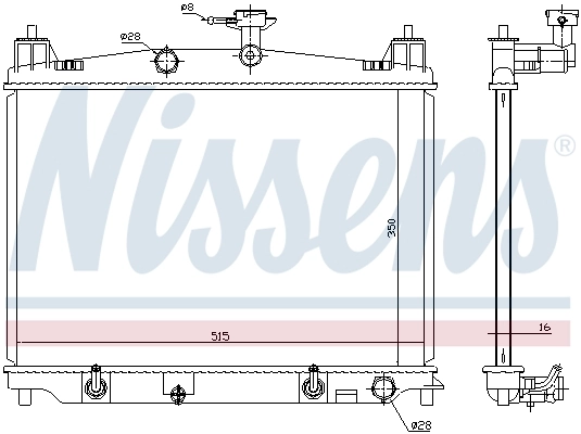 NISSENS 68538 Radiator, engine cooling