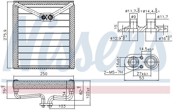 NISSENS 92373 Evaporator, air conditioning