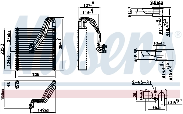 Evaporator, air conditioning 92363