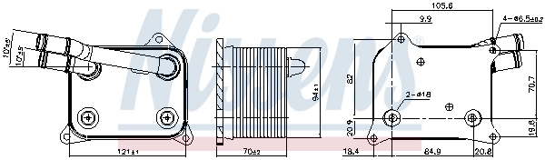 Oil Cooler, engine oil 90839