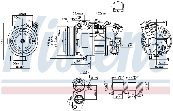 Compressor, air conditioning ** FIRST FIT ** 890802