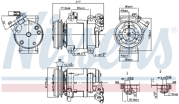 Compressor, air conditioning ** FIRST FIT ** 890064
