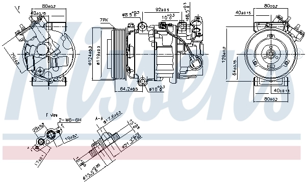 Compressor, air conditioning ** FIRST FIT ** 890299