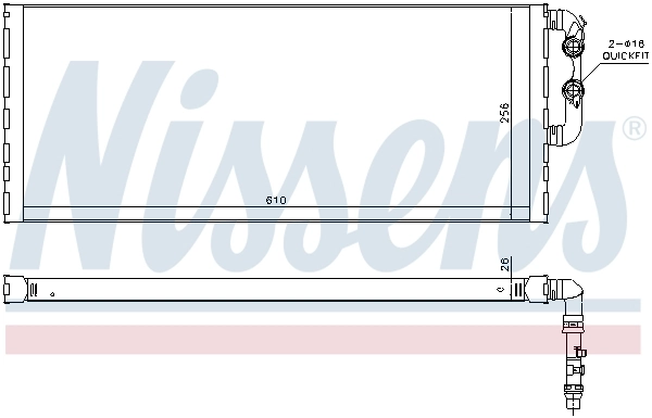 NISSENS 60872 Low Temperature Cooler, charge air cooler
