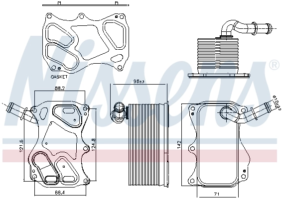 Oil Cooler, engine oil ** FIRST FIT ** 91270
