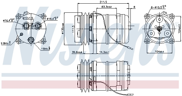 Compressor, air conditioning ** FIRST FIT ** 899914