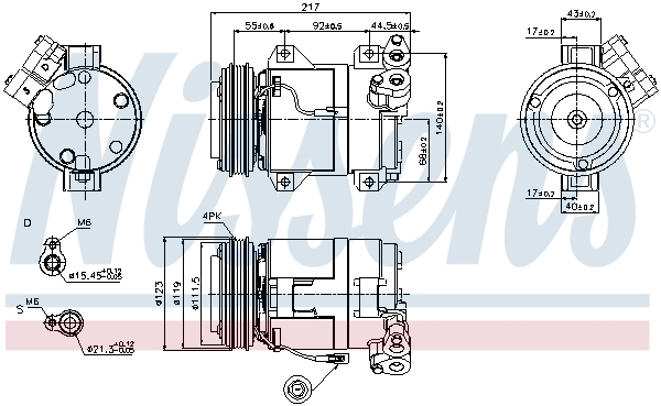 NISSENS 89519 Compressor, air conditioning