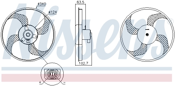 NISSENS 85928 Fan, engine cooling