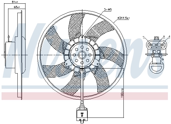 NISSENS 850061 Fan, engine cooling