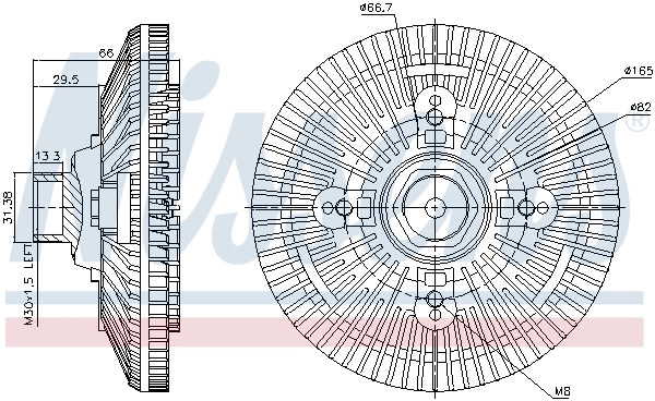 NISSENS 86036 Clutch, radiator fan