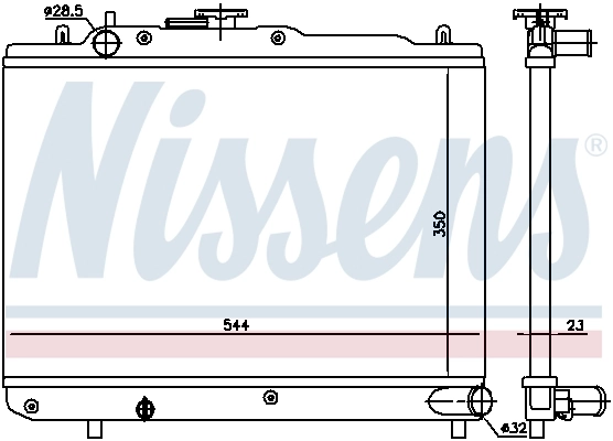 NISSENS 62412 Radiator, engine cooling
