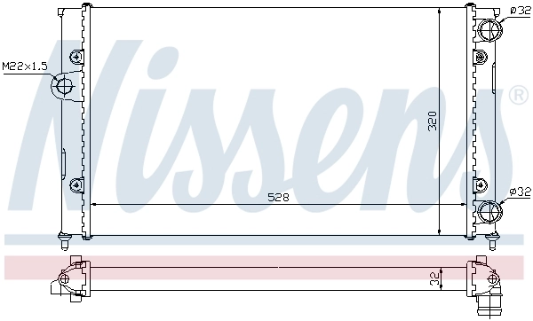 Radiator, engine cooling 651941