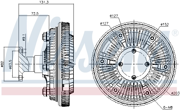 NISSENS 86035 Clutch, radiator fan