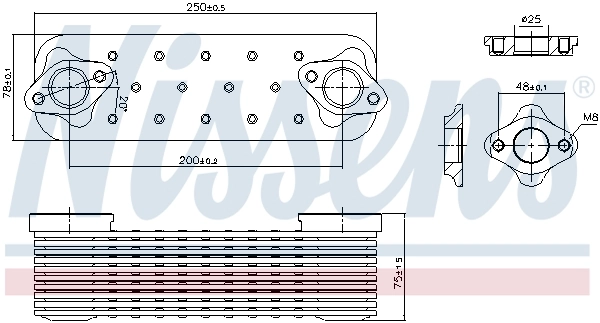 NISSENS 91136 Oil Cooler, engine oil