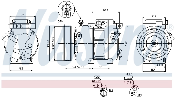 Compressor, air conditioning ** FIRST FIT ** 89285