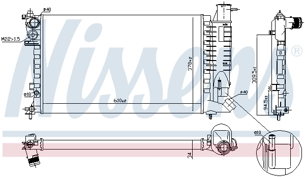 NISSENS 61312A Radiator, engine cooling