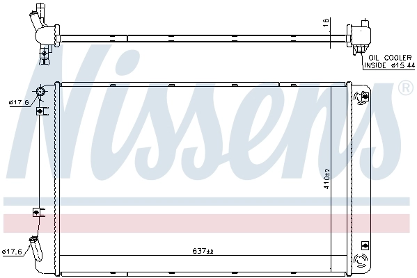 Radiator, engine cooling 606608