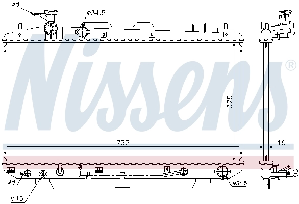 Radiator, engine cooling 646852