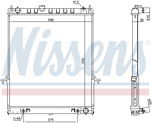 NISSENS 68738 Radiator, engine cooling