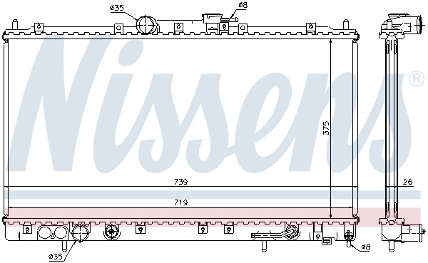 NISSENS 62869A Radiator, engine cooling