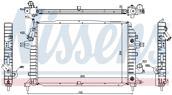 Radiator, engine cooling ** FIRST FIT ** 63115A