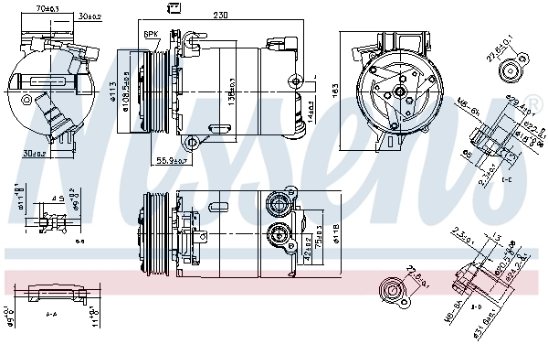 Compressor, air conditioning ** FIRST FIT ** 890213