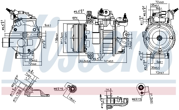 Compressor, air conditioning ** FIRST FIT ** 890250