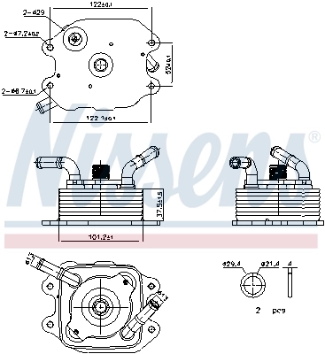 Oil Cooler, engine oil 91440