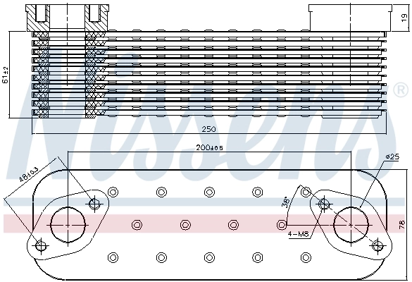 Oil Cooler, engine oil 90727