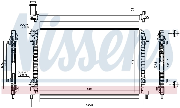NISSENS 65327 Radiator, engine cooling