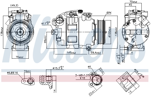 Compressor, air conditioning ** FIRST FIT ** 890068