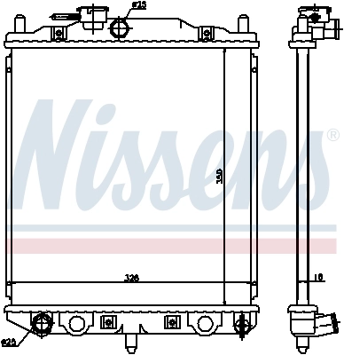 NISSENS 61762 Radiator, engine cooling