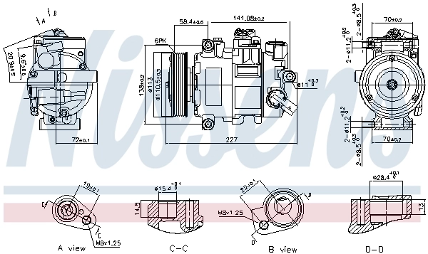 Compressor, air conditioning ** FIRST FIT ** 890757