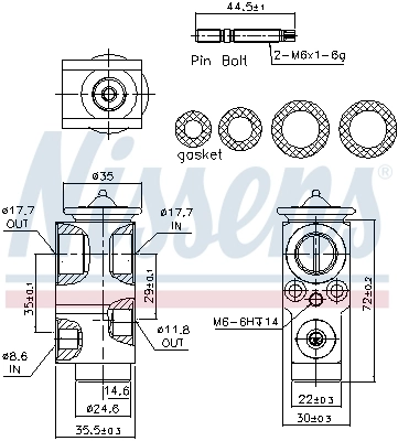 NISSENS 999415 Expansion Valve, air conditioning