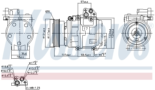 NISSENS 890234 Compressor, air conditioning